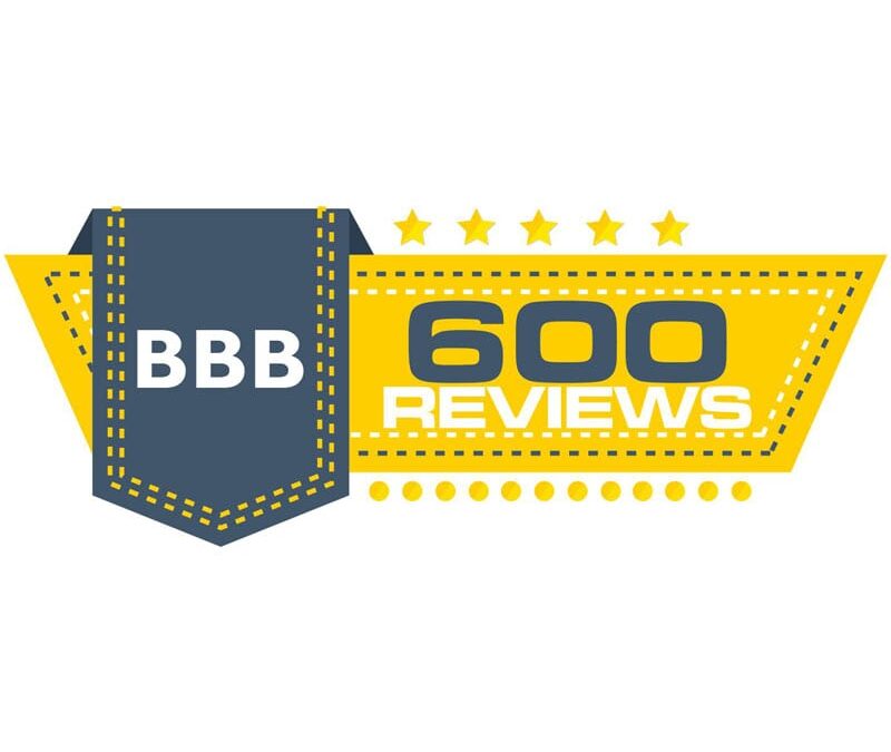 600 BBB Reviews